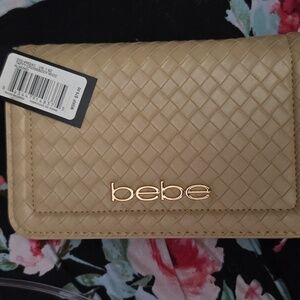 Bebe Woven Crossbody Bag - Almond NWOT